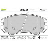 Valeo set placute frana, frana disc First