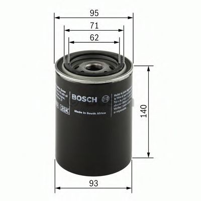 Filtru ulei TOYOTA HILUX II pick-up (LN8, RN5, LN6, YN6, YN5, LN5, RN6) (1983 - 2005) BOSCH 0 986 452 001 foto