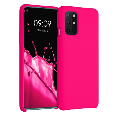 Husa pentru OnePlus 8T, Silicon, Roz, 53683.77 foto