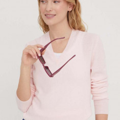 United Colors of Benetton pulover de lana femei, culoarea roz, light