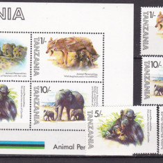 Tanzania 1981 fauna MI 201-204 + bl.28 MNH ww80