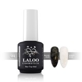 Top Coat Unghii cu Sclipici Argintiu Laloo Cosmetics Star No.04, 15ml
