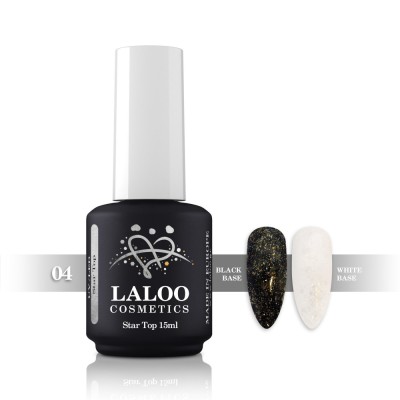 Strat final sclipici argintiu Star Top Coat No.04 Laloo 15ml foto