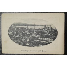 Carte postala, Constantinopole, Vue panoramique de Bazars, ab negru