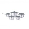 Set 10 Cratite Inox HOFFNER HF-9937, Capac Sticla, Inductie, Gaz, Electric, Masina Spalat Vase, 1.9-6.1L