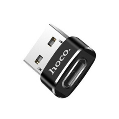 Adaptor OTG Type-C la USB-A 480Mbps - Hoco (UA6) - Black foto