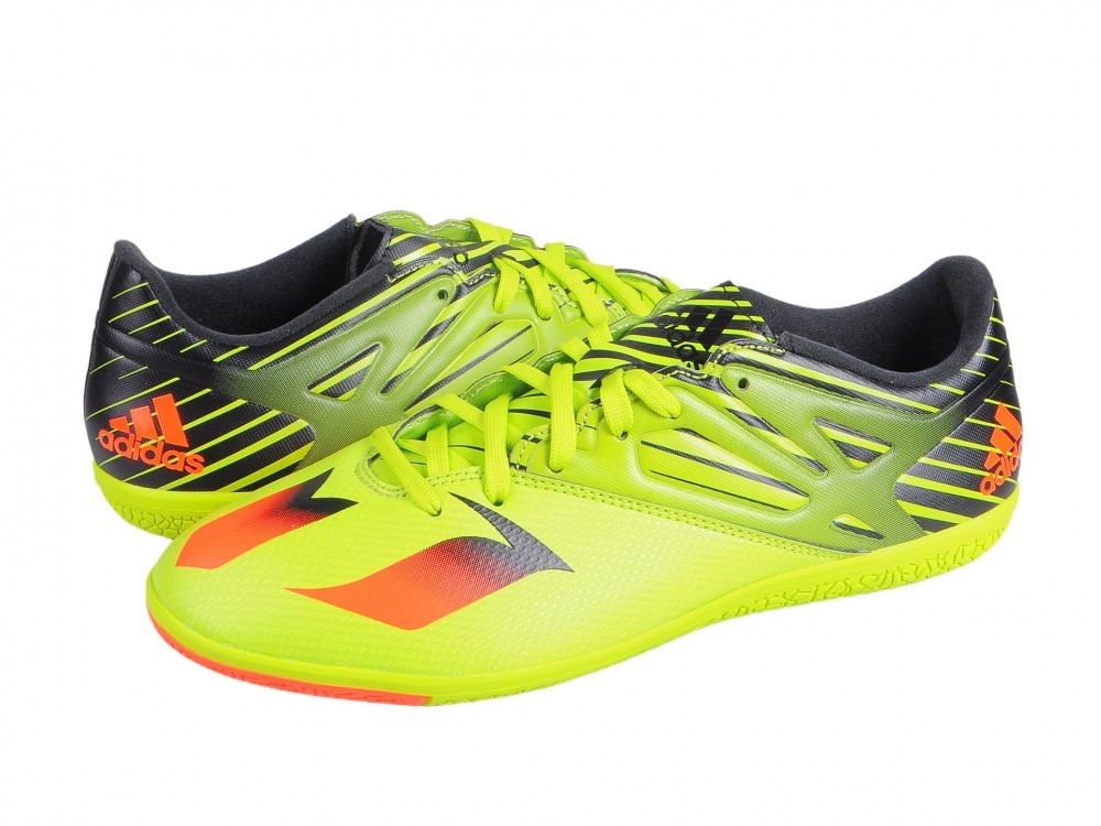 Ghete fotbal sala Adidas Messi 15.3 IN green-red-black S74691 | arhiva ...