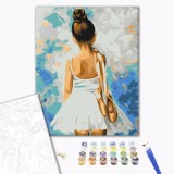 Set pictura pe numere - Mademoiselle with pointe shoes | Brushme
