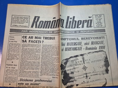 ziarul romania libera 25-26 mai 1991 - simptomul berevoiesti foto