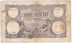 ROMANIA 20 LEI 1919 U foto