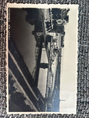 AKVDE24 - Lugoj - Vedere peste Timis - Podul de fier Poza rara foto