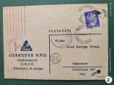 Romania Regala , carte postala ,corespondenta comerciala Romaia -Germania anii 1938-1944. perioada celui de al doilea razboi mondial