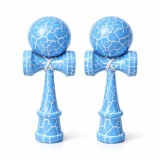 Cumpara ieftin Set de doua Kendama X Originala, Profesionala, DEPOX&reg;, Cracked, Lemn, 18 cm, Albastru/Alb