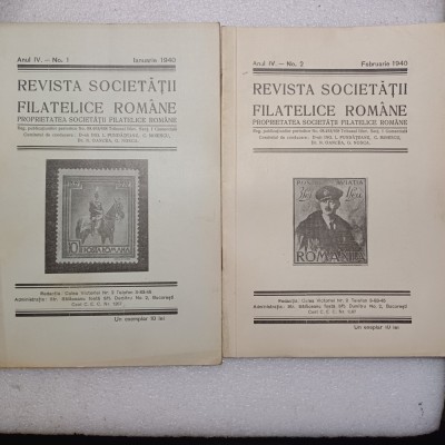 REVISTA SOCIETATII FILATELICE ROMANE PE ANUL 1940 foto