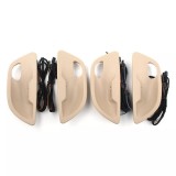 Set 4 manere interioare iluminate cu lumini ambientale LED portiere pentru BMW F10 F11 F18 Seria 5 - Bej