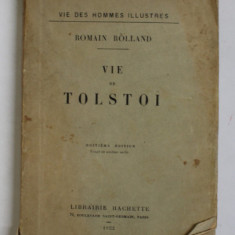 VIE DE TOLSTOI par ROMAIN ROLLAND , 1922