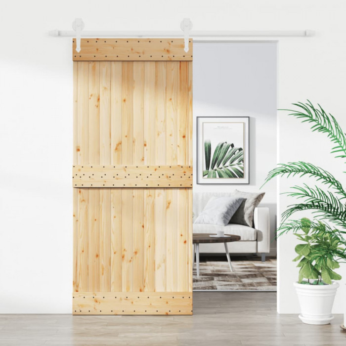 Usa glisanta cu set feronerie, 90x210 cm, lemn masiv de pin GartenMobel Dekor