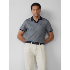 s.Oliver Tricou polo barbati bicolor cu buzunar la piept, Regular Fit, Bleumarin, S