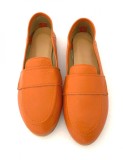 Mocasini din piele naturala portocalie Dori, 35 - 41, Portocaliu