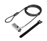 CABLU securitate LOGILINK pt. notebook, slot Wedge (Noble Lock), cifru cu patru discuri, cablu otel, &quot;NBS010&quot; (timbru verde 0.8 lei)