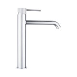 Cumpara ieftin Baterie Lavoar Inalta Cromata KUDA cu Ventil Push-Open, Monocomanda, Montaj Blat, Pipa Fixa, Cartus Ceramic, Alama/Zinc