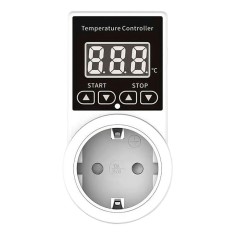 Priza Programabila Techstar&reg; , Digital Timer, 240V, 10A, Timp/Temperatura, Termostat, Senzor Temperatura, Pentru sera, terariu, acvariu, germinare, in