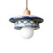 Pendul Deco Republic &bdquo;Strachina multicolora&rdquo; E27, 1x60W, ceramica autentica Corund