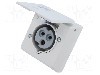 Conector alimentare AC, IEC 60309, IP44, {{Curent nominal}}, 0,25kV, 250V AC, 3 pini, AMPHENOL - 2CMA178698R1000