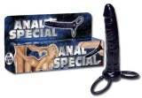 Inel penis Anal Dong Black 16cm