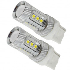 Set Becuri LED T20 cu 15 SMD Samsung, Lumina Alba (2 Faze) foto