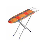Masa de calcat Plastor Trading Legno, blat lemn, husa bumbac detasabila, suport fier, inaltime reglabila 75-87cm, 110x30x87cm