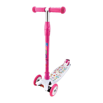 Trotineta pentru copii Skate Pink Unicorn, 3 roti, inaltime reglabila, maxim 50 kg, 3 ani+, model unicorn foto