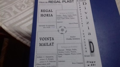 program Regal Horia - Vointa mailat foto