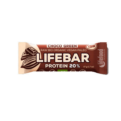 Lifebar Baton cu Proteine si Ciocolata Raw Bio Lifefood 47gr foto