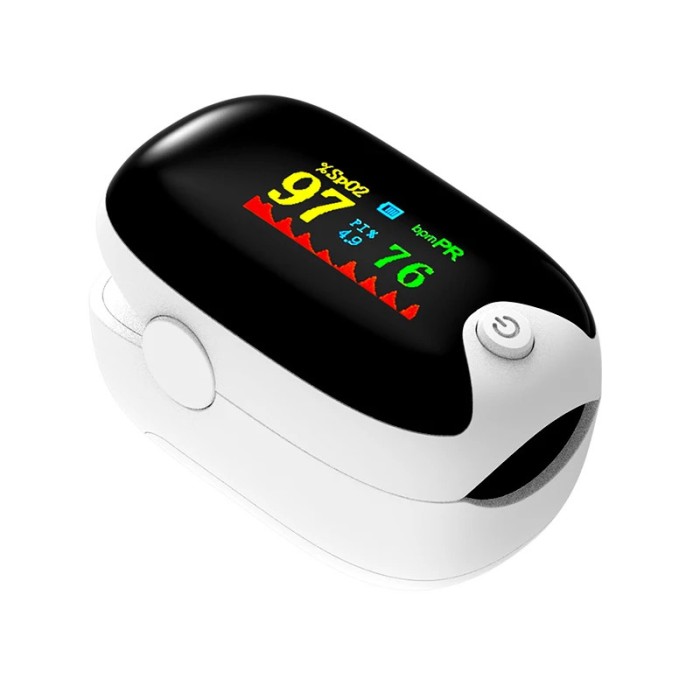 Pulsoximetru digital pentru copii REDQUIT&reg;, pediatric, indica nivelul saturatiei de oxigen din sange si pulsul