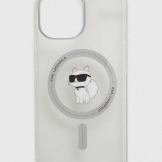 Karl Lagerfeld Husă pentru telefon iPhone 15 6.1 culoarea transparent