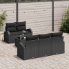 VidaXL Set de canapele pentru grădină 6 pcs Negru 55 x 55 x 37 cm 3354592