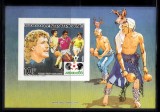 A10 S1 11 - Timbre foarte vechi - Africa Centrala - fotbal - Mexico 1986 - colita nedantelata