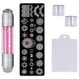 Cumpara ieftin Set Stampila Unghii + Matrita Crystal Nail Art, XY-24 - SensoPRO Milano