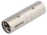 Adaptor XLR Masculin Ambele Părți 3-Pin Argintiu
