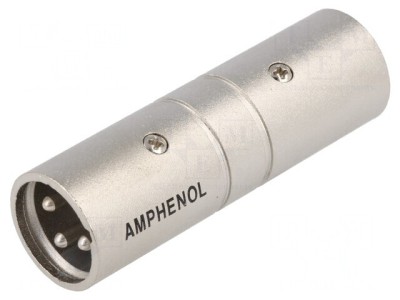 Adaptor XLR Masculin Ambele Părți 3-Pin Argintiu foto