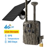 Camera de Vanatoare 4G Livestream,cu GPS , Panou Solar si Acumulatori Incluse, Foto 14MP, 2.7k Video, APP Control ,IP66 Waterproof