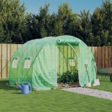 Sera Gradina vidaXL Verde 6 m&sup2;, 3x2x2 m, Cadru Otel Galvanizat, Folie Polietilena, Usa Fermoar + 4 Ferestre