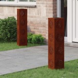 vidaXL Lumină LED Solară pentru Alei 2 pcs Oțel Corten Oțel Corten 879792