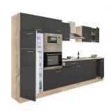 Mobilă Bucătărie Leziter Yorki 330, Stejar Sonoma, Bloc Modular 300cm, Blat 28mm