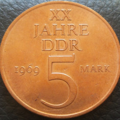 Moneda aniversara 5 MARCI / MARK - RD GERMANA (DDR), anul 1969 *cod 2809 A