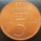 Moneda aniversara 5 MARCI / MARK - RD GERMANA (DDR), anul 1969 *cod 2809 A