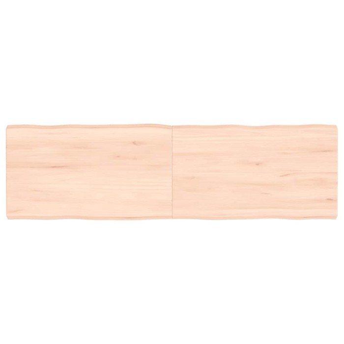 Blat masă 140x40x(2-4) cm lemn stejar netratat contur organic