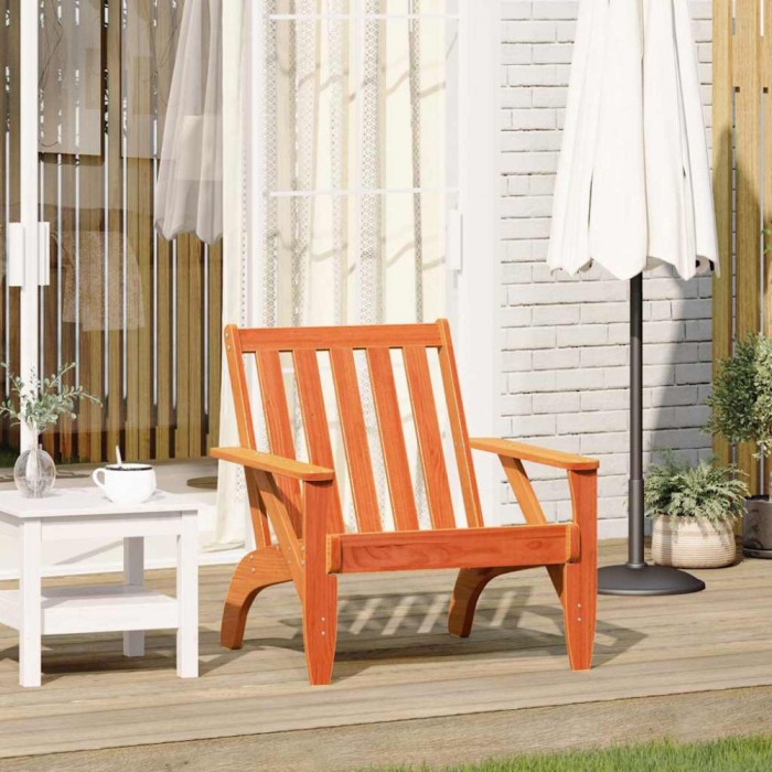 vidaXL Scaun Adirondack de grădină Vax br&uacute;nt Lemn masiv de pin 859329