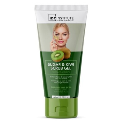 Scrub gel pe baza de zahar si kiwi pentru fata si buze IDC Institute 7702, 60 ml foto